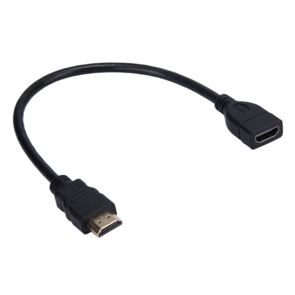 30cm High Speed HDMI 19 Pin Male to HDMI 19 Pin Female Adapter Cable - Image 2