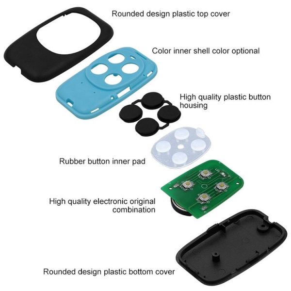 Colorful Four-Key Copying Remote Garage Door Gate Wireless Remote Control 433MHZ Copy Key Cloning Duplicator (Blue) - Image 4