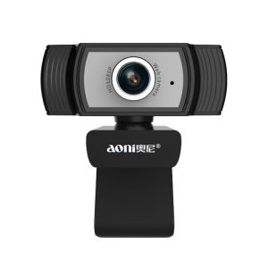 Aoni C33 Beauty FHD 1080P IPTV WebCam Teleconference Teaching Live Broadcast Computer Camera with Microphone, Drive-free Plug and Play (Black)