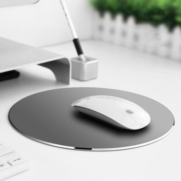 Circle Shape Aluminum Alloy Double-sided Non-slip Mat Desk Mouse Pad - Image 8