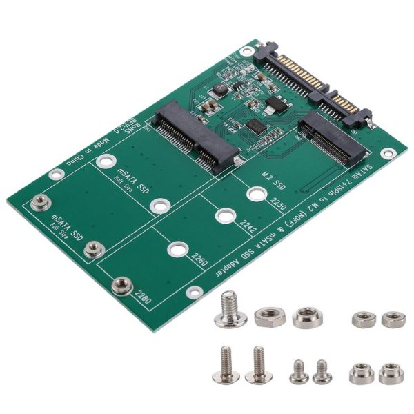 M.2 NGFF & mSATA SSD to SATA III 7+15 Pin Adapter Converter - Image 4
