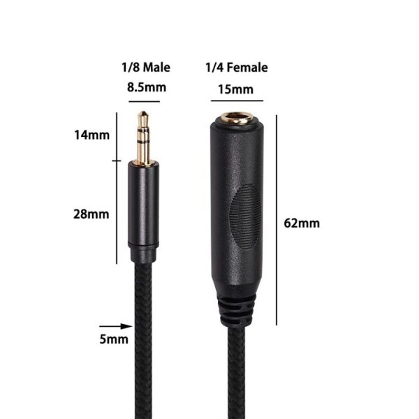 3662B 6.35mm Female to 3.5mm Male Audio Adapter Cable, Length: 1.5m - Image 6