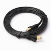 1.8m CAT7 10 Gigabit Ethernet Ultra Flat Patch Cable for Modem Router LAN Network - Built with Shielded RJ45 Connectors (Black) - Image 2