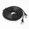 8m CAT7 10 Gigabit Ethernet Ultra Flat Patch Cable for Modem Router LAN Network - Built with Shielded RJ45 Connectors (Black) - Image 2