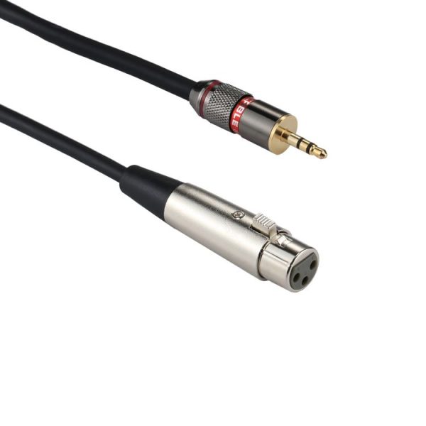 Metal Head 3.5mm Male to Aluminum Shell 3 Pin XLR CANNON Female Audio Connector Adapter Cable, Total Length: about 35cm - Image 3