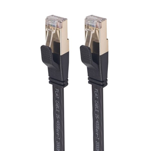 CAT8-2 Double Shielded CAT8 Flat Network LAN Cable, Length: 0.5m - Image 2