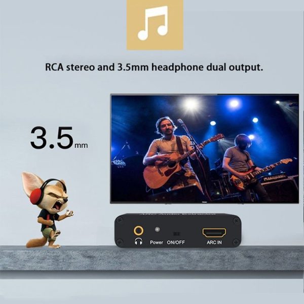 192KHz ARC Audio Extractor HDMI ARC to SPDIF + Coaxial + L / R Converter Audio Return Channel Adapter - Image 8