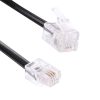4 Core Male to Male RJ11 Spring Style Telephone Extension Coil Cable Cord Cable, Stretch Length: 2m (Black) - Image 3