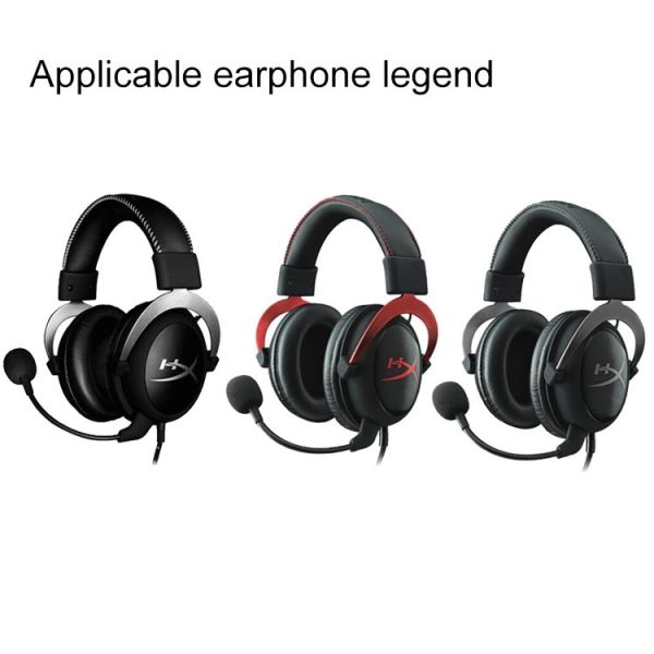 Kingston HXS-HSEP1 Headphone Earmuffs for HyperX Cloud Silver II (Black Red) - Image 5