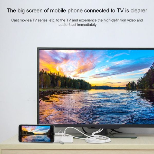 Onten OTN-7537A 3 in 1 1080P Mobile HD Screen Player Adapter Cable (Grey) - Image 6