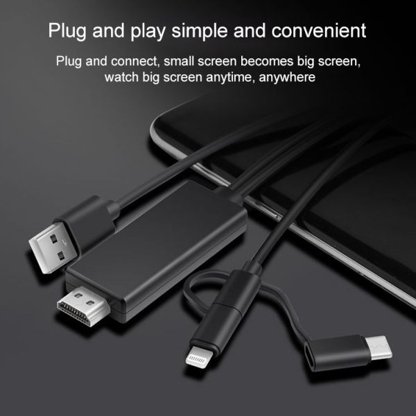 OT-7537S 3 in 1 1080P Mobile HD Screen Player HDTV Cable - Image 4