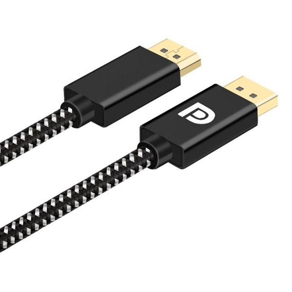 OD6.5mm DP Male to Male DisplayPort Cable, Length: 2m - Image 2