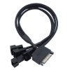 Power Supply SATA + Motherboard 4 Pin to Fan 4 Pin Interface One-to-four Computer Fan Speed Measurement and PWM Extension Cable, Cable Length: 43cm