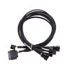 Power Supply SATA + Motherboard 4 Pin to Fan 4 Pin Interface One-to-four Computer Fan Speed Measurement and PWM Extension Cable, Cable Length: 43cm - Image 2
