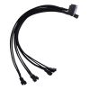 Power Supply SATA + Motherboard 4 Pin to Fan 4 Pin Interface One-to-four Computer Fan Speed Measurement and PWM Extension Cable, Cable Length: 43cm - Image 4