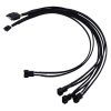 Power Supply SATA + Motherboard 4 Pin to Fan 4 Pin Interface One-to-four Computer Fan Speed Measurement and PWM Extension Cable, Cable Length: 43cm - Image 5