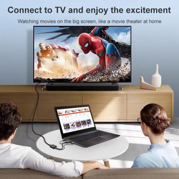 HDCO-VGAM2 1080P VGA Male to HDMI Female Converter with 3.5mm Audio Cable - Image 7