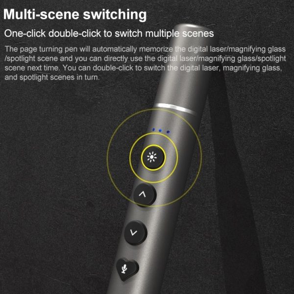 ASiNG A12M 3 In 1 Touch Voice Laser Page Turning Pen Wireless Presenter - Image 5