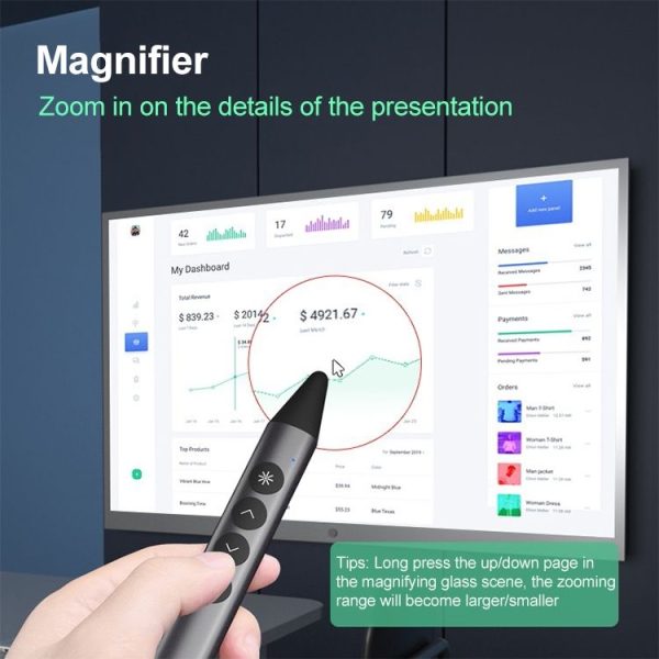 ASiNG A12 Digital Laser Touch Page Turning Pen Wireless Presenter - Image 5