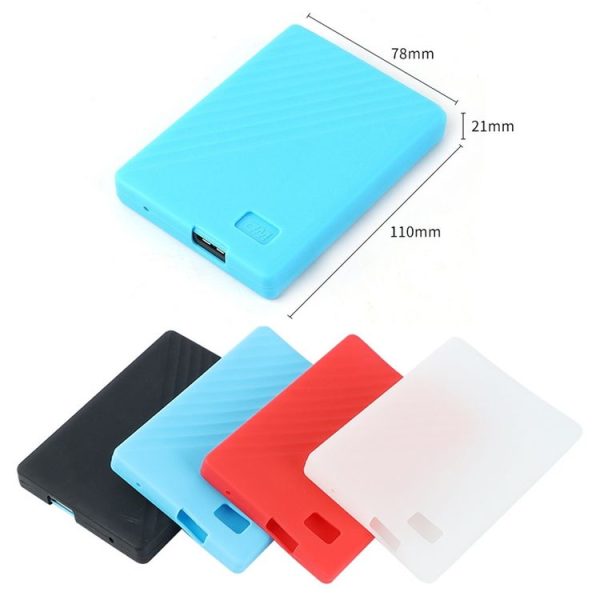 Silicone Shockproof Case for WD My Passport 4 / 5T Hard Drive (Black) - Image 2
