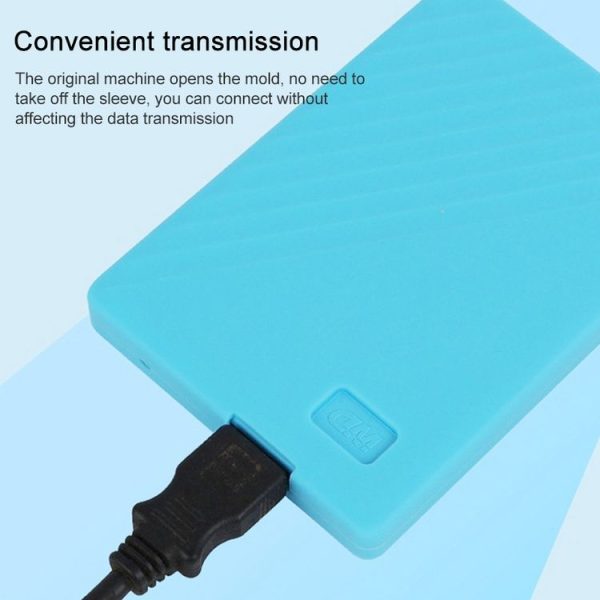 Silicone Shockproof Case for WD My Passport 4 / 5T Hard Drive (Black) - Image 5