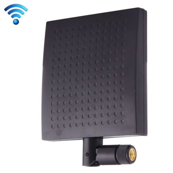 12dBi SMA Male Connector 2.4GHz Panel WiFi Antenna (Black)
