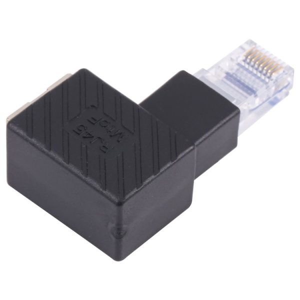 RJ45 Male to Female Converter 90 Degrees Extension Adapter for Cat5 Cat6 LAN Ethernet Network Cable - Image 3