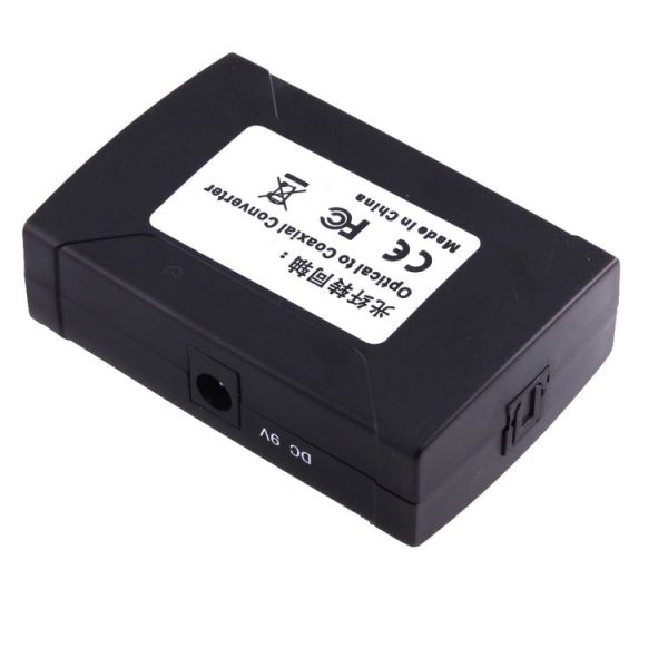 Optical Toslink Input to Coaxial RCA Output Digital Audio Converter Adapter (Black) - Image 3