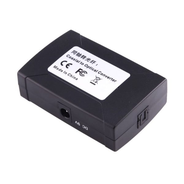 Coaxial RCA Input to Optical Toslink Output Digital Audio Converter Adapter (Black) - Image 3
