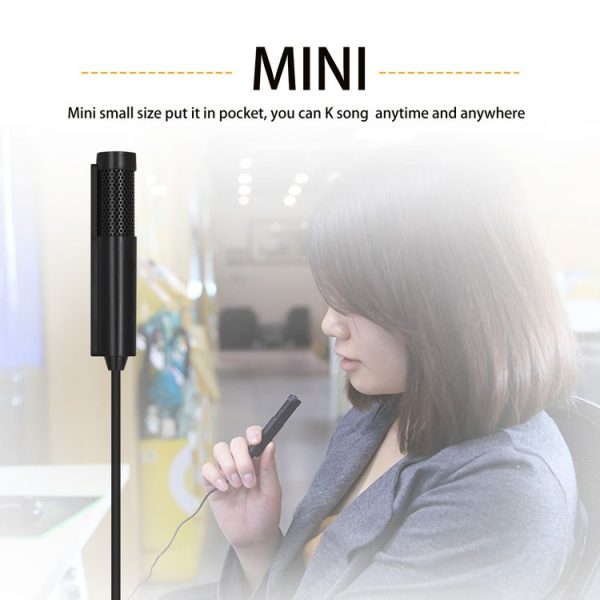 Yanmai SF555 Mini Professional 3.5mm Jack Studio Stereo Condenser Recording Microphone, Cable Length: 1.5m, Compatible with PC and Mac for Live Broadcast Show, KTV, etc. (Black) - Image 6