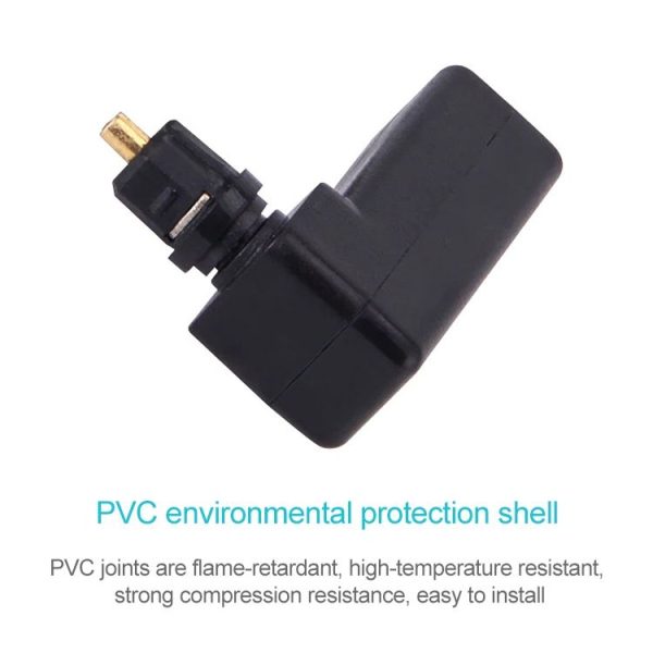 EMK 360 Degree Male to Female Conversion Head Optical Fiber Adapter Audio Adapter - Image 4