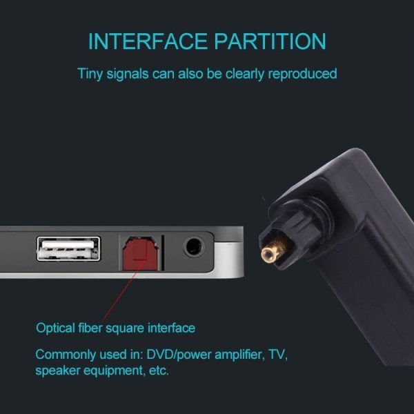 EMK 360 Degree Male to Female Conversion Head Optical Fiber Adapter Audio Adapter - Image 6