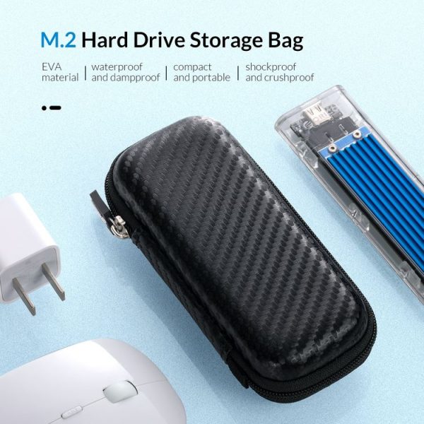 ORICO-M2PH01-BK-BP M.2 Hard Drive EVA Case Storage Bag (Black) - Image 2
