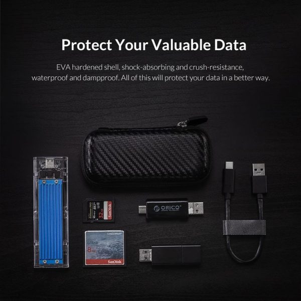 ORICO-M2PH01-BK-BP M.2 Hard Drive EVA Case Storage Bag (Black) - Image 3