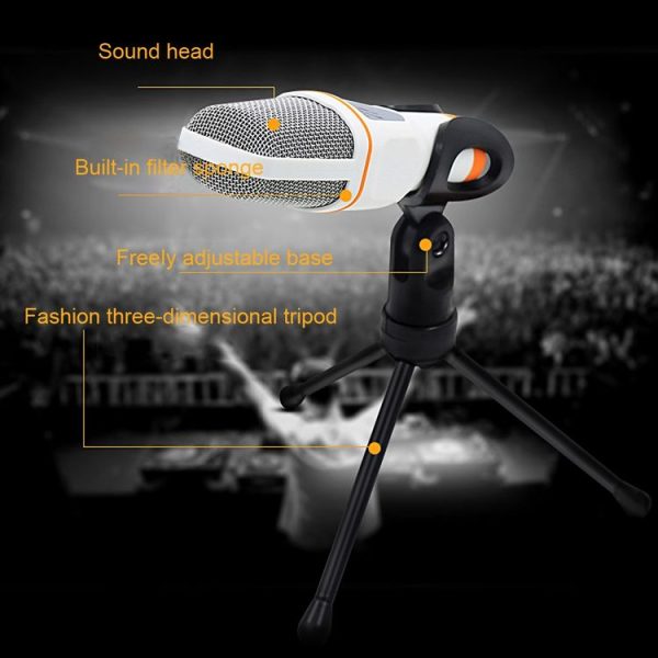 Yanmai SF666 Professional Condenser Sound Recording Microphone with Tripod Holder, Cable Length: 1.3m, Compatible with PC and Mac for Live Broadcast Show, KTV, etc. (Gold) - Image 11