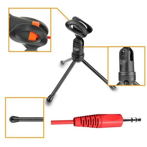 Yanmai SF666 Professional Condenser Sound Recording Microphone with Tripod Holder, Cable Length: 1.3m, Compatible with PC and Mac for Live Broadcast Show, KTV, etc. (Gold) - Image 12