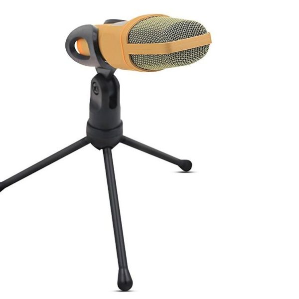 Yanmai SF666 Professional Condenser Sound Recording Microphone with Tripod Holder, Cable Length: 1.3m, Compatible with PC and Mac for Live Broadcast Show, KTV, etc. (Gold) - Image 3