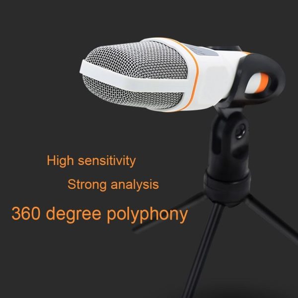 Yanmai SF666 Professional Condenser Sound Recording Microphone with Tripod Holder, Cable Length: 1.3m, Compatible with PC and Mac for Live Broadcast Show, KTV, etc. (Gold) - Image 4