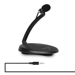 Yanmai SF-911 Professional Condenser Sound Recording 3.5mm Jack Microphone with Base Holder, Cable Length: 1.5m, Compatible with PC and Mac for Live Broadcast Show, KTV, etc. (Black)