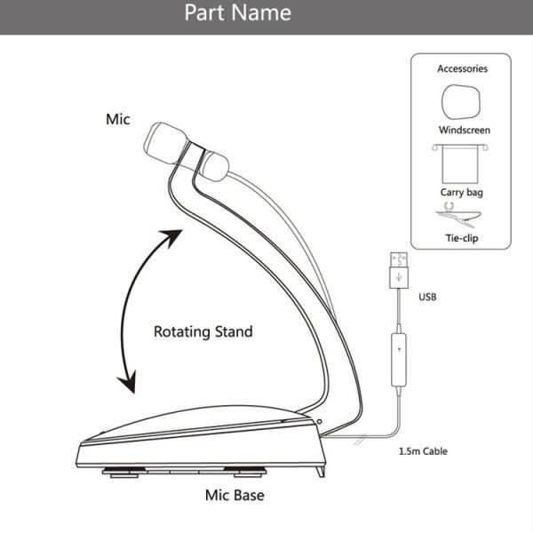 Yanmai SF-911 Professional Condenser Sound Recording 3.5mm Jack Microphone with Base Holder, Cable Length: 1.5m, Compatible with PC and Mac for Live Broadcast Show, KTV, etc. (Black) - Image 10