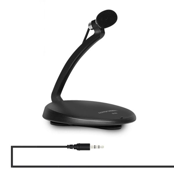 Yanmai SF-911 Professional Condenser Sound Recording 3.5mm Jack Microphone with Base Holder, Cable Length: 1.5m, Compatible with PC and Mac for Live Broadcast Show, KTV, etc. (Black) - Image 2