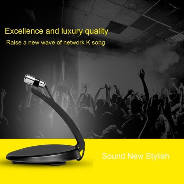 Yanmai SF-911 Professional Condenser Sound Recording 3.5mm Jack Microphone with Base Holder, Cable Length: 1.5m, Compatible with PC and Mac for Live Broadcast Show, KTV, etc. (Black) - Image 4
