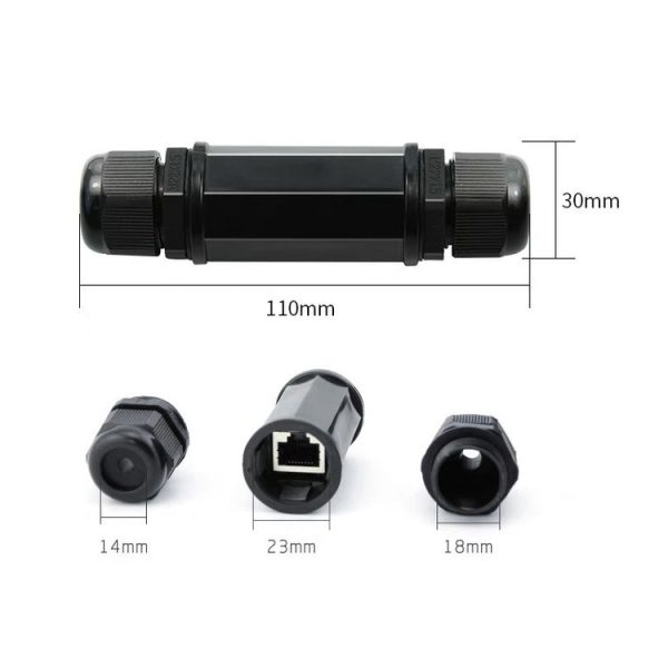 RJ45 Waterproof Connector Double Head Lan Coupler Adapter - Image 2