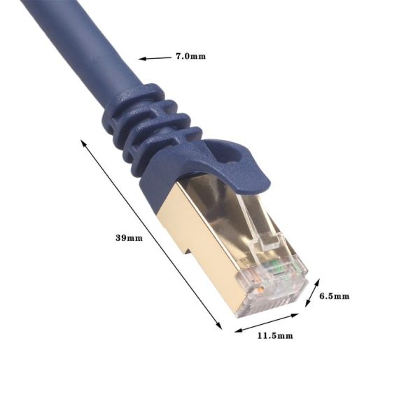 1m CAT8 Computer Switch Router Ethernet Network LAN Cable, Patch Lead RJ45 - Image 4