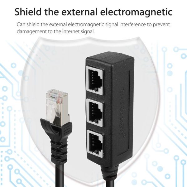 1 to 3 Socket LAN Ethernet Network RJ45 Plug Splitter Extender - Image 5