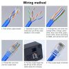 100pcs / Pack Cat5e RJ45 Connector Unshielded Pass Through Modular Plug, Gold: 3u - Image 4