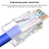 100pcs / Pack Cat5e RJ45 Connector Unshielded Pass Through Modular Plug, Gold: 3u - Image 5