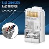 100pcs / Pack Cat6e Shielded Pass Through RJ45 Connector Modular Plug - Image 3
