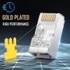100pcs / Pack Cat6e Shielded Pass Through RJ45 Connector Modular Plug - Image 5