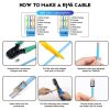 100pcs / Pack Cat6e Shielded Pass Through RJ45 Connector Modular Plug - Image 8